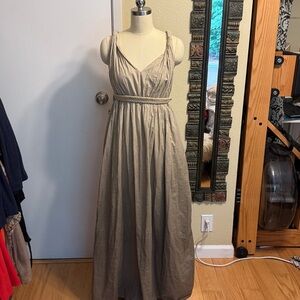 Ombre Green Botanically Dyed Handmade Macrame Belted Boho Dress Aya Sacred Wear